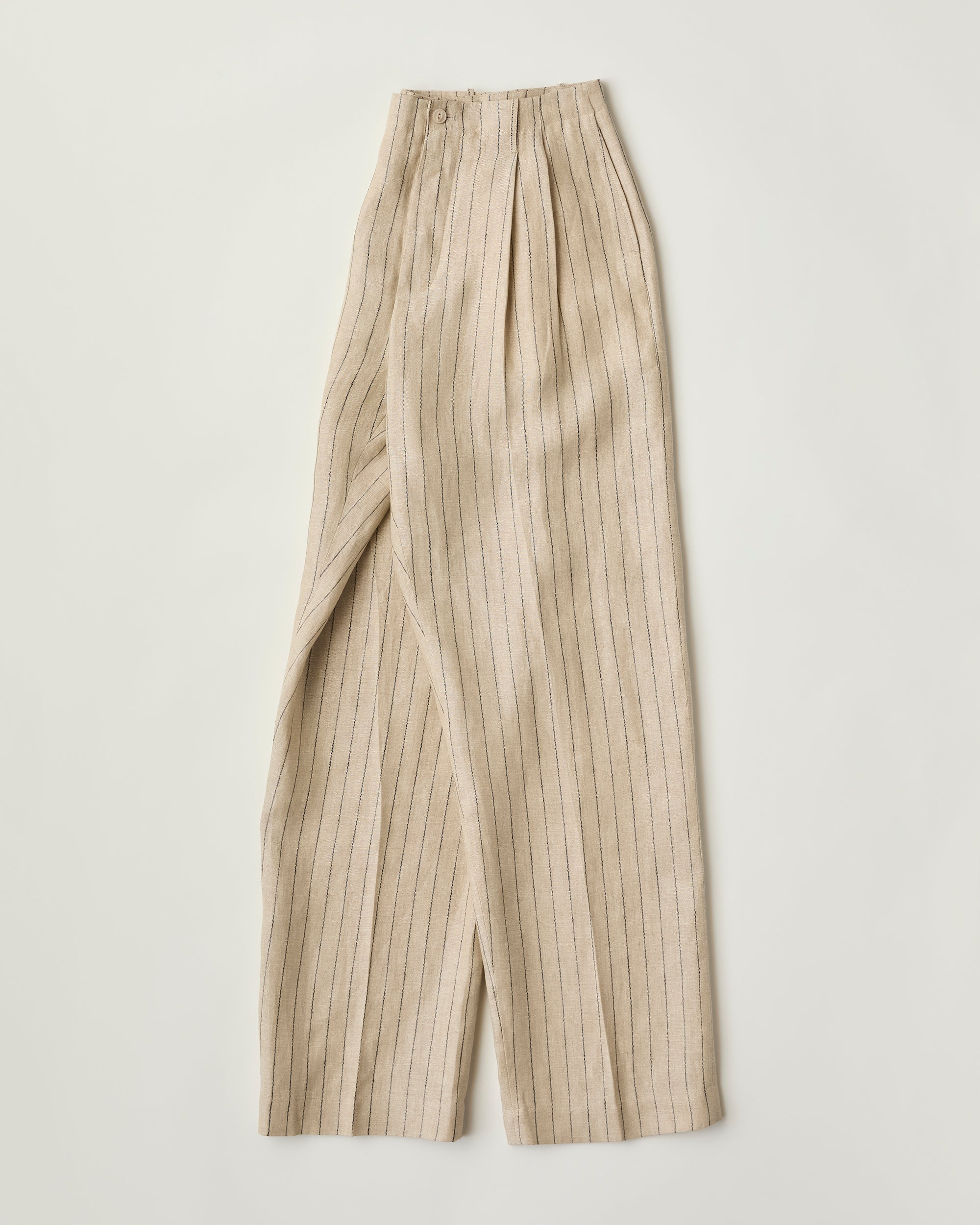 Samuel Snider - Unisex Pleated Trousers in Natural & Black