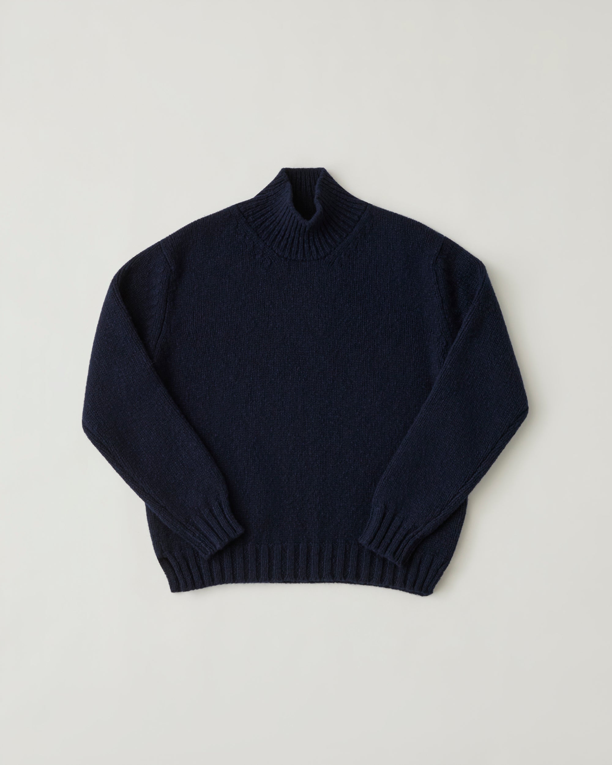 Samuel Snider - Unisex Mock Neck Sweater in Nero Navy | Samuel